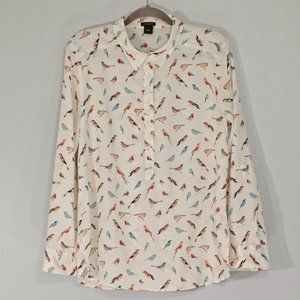 Bird Patterned Button-up